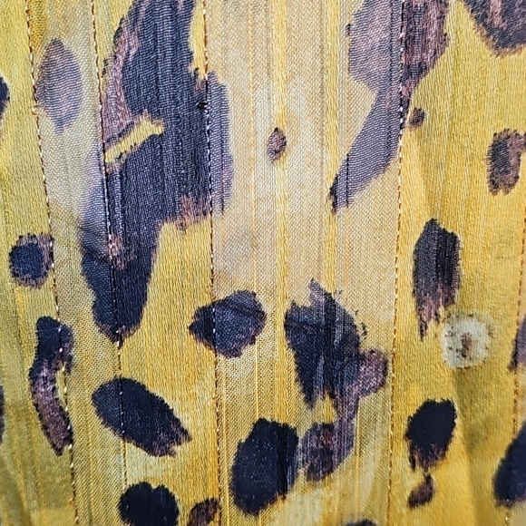 NWT Umgee Jungle Nights Gold Black & Brown Animal Print Sheer Cocoon Cardigan - Picture 6 of 16